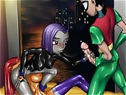 Teen Titans hardcore fuck in crazy poses