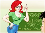 Naughty redhead teacher Mrs. Ruby and her friends